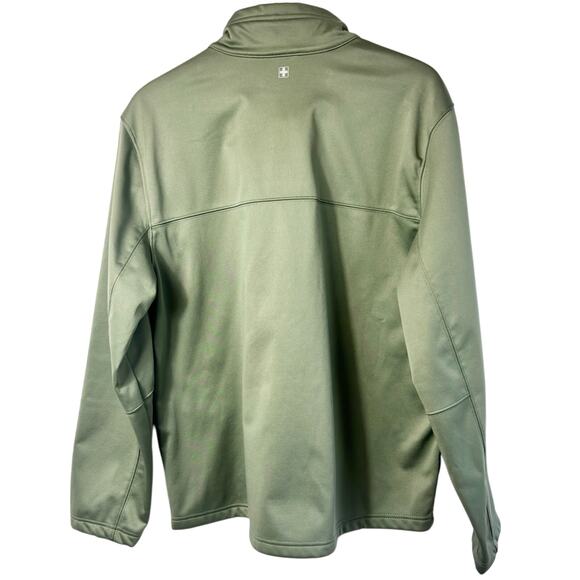 SWISS TECH MEN'S OLIVE GREEN FULL ZIP LONG SLEEVE JACKET SIZE LARGE WINTER - Picture 2 of 8